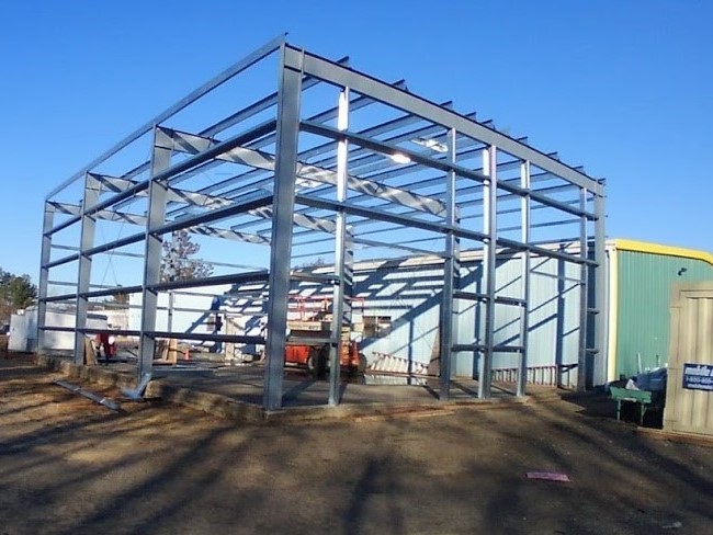 Steel framing for construction project